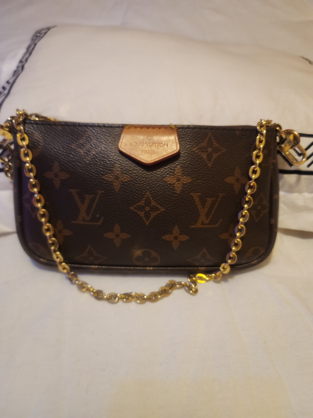 Louis Vuitton Brown Monogram Canvas Chain Pochette